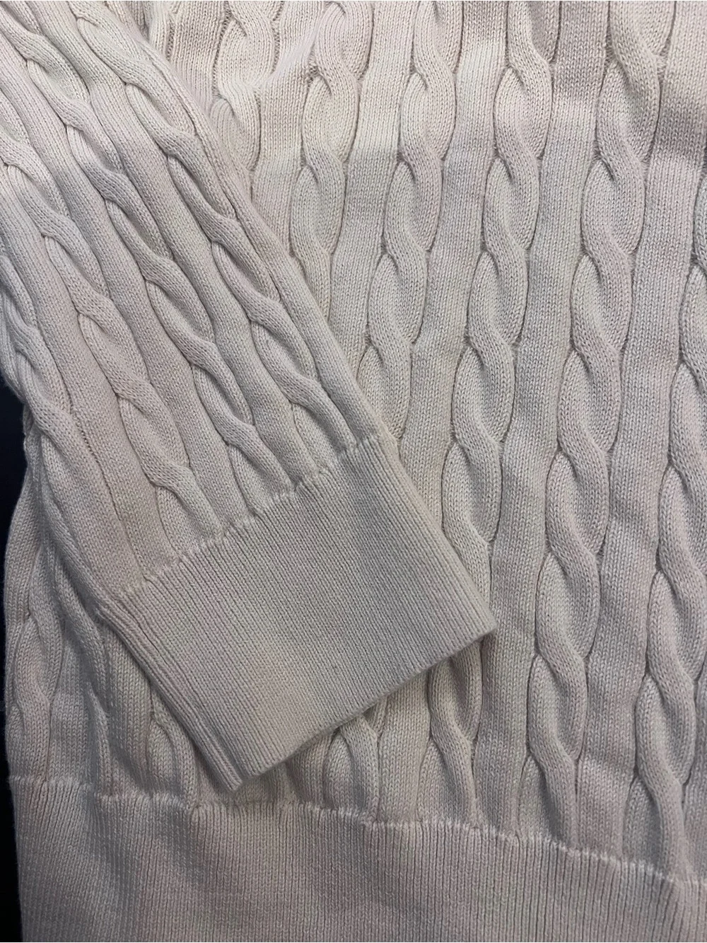 J. Crew Men's Cable Knit Crewneck Sweater - Cream Equestrian Collegiate Vibes